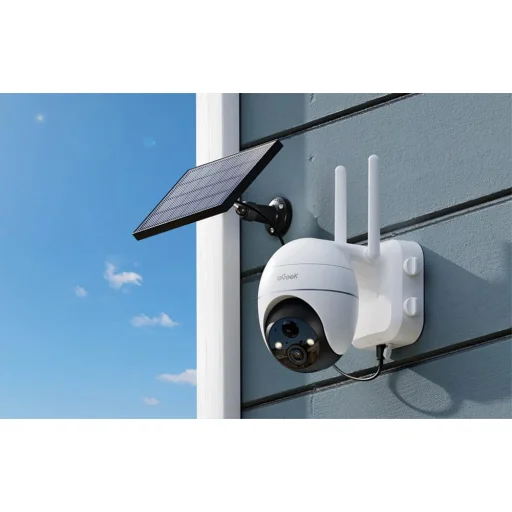 Vezeték nélküli 5MP WiFi Kültéri Kamera ieGeek ZS-GX4S Fehér napelemmel - 3