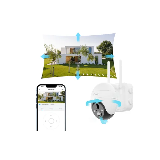 Vezeték nélküli 5MP WiFi Kültéri Kamera ieGeek ZS-GX4S Fehér napelemmel - 5