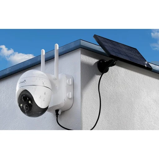 Vezeték nélküli 5MP WiFi Kültéri Kamera ieGeek ZS-GX4S Fehér napelemmel - 9