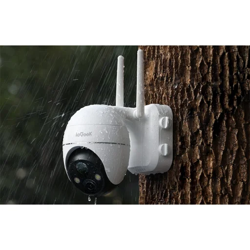 Vezeték nélküli 3MP WiFi kültéri kamera ieGeek ZS-GX1S fehér 5200mAh - 7