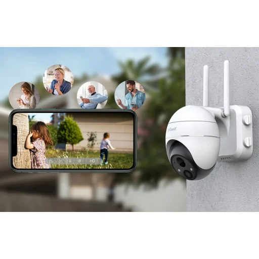 Vezeték nélküli 3MP WiFi kültéri kamera ieGeek ZS-GX1S fehér 5200mAh - 8