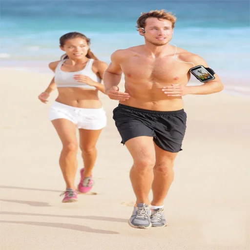 Válltáska futáshoz sportoláshoz kerékpározáshoz 4,7'-ig kék - 5