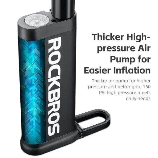 Rockbros 42310007001 álló biciklipumpa - fekete - 6