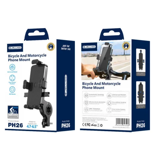 Kerékpár/Motor Biciklis, motoros tartó Jellico PH26 fekete - 2