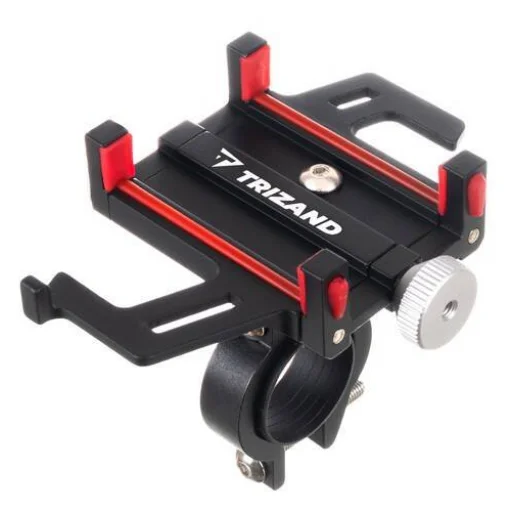 Kerékpáros telefontartó törlővel U18313 fekete, - 4