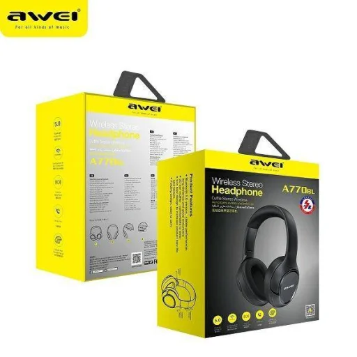 AWEI On-Ear Bluetooth fejhallgató (A770BL) fekete - 5
