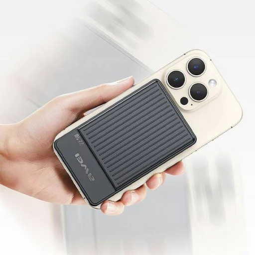 AWEI PowerBank MagSafe P33K 10000mAh 22,5W fekete, - 4