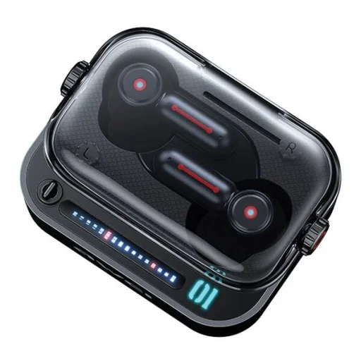 AWEI Bluetooth 5.3 T58 ANC fejhallgató + dokkoló állomás fekete/fekete - 3