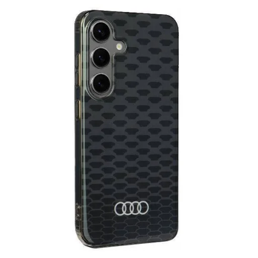  Samsung Galaxy S24 Fekete Audi Hardcase IML Pattern MagSafe eredeti tok (AU-IMLMS24-Q5/D3-BK) - 3
