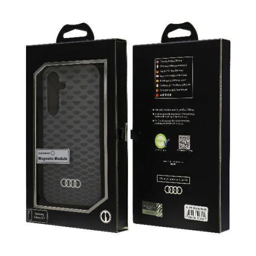  Samsung Galaxy S24 Fekete Audi Hardcase IML Pattern MagSafe eredeti tok (AU-IMLMS24-Q5/D3-BK) - 7