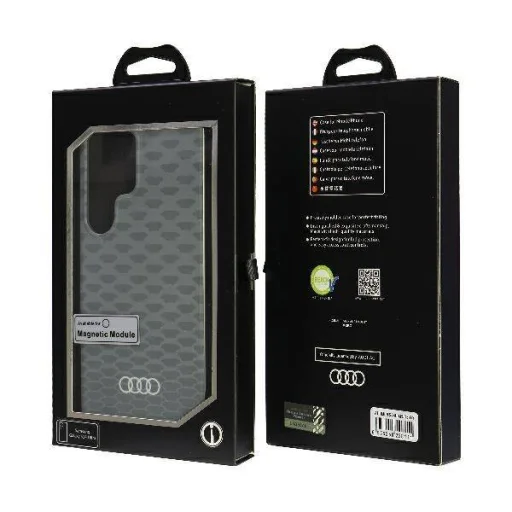  Samsung Galaxy S24 Ultra Eredeti Audi Hardcase IML Minta MagSafe tok szürke - 7