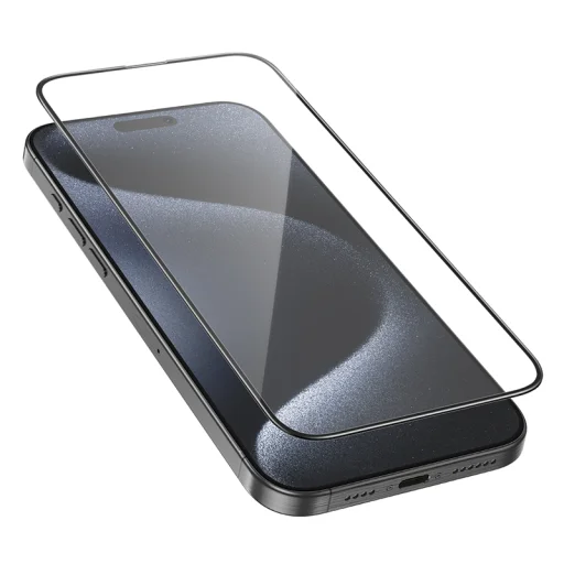 Borofone Edzett üveg BF8 Diamond Armor Teljes Képernyős 5D Nagy Ív iPhone 16 Pro - 10 darab üvegfólia - 4