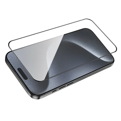 Borofone Edzett üveg BF8 Diamond Armor Teljes Képernyős 5D Nagy Ív iPhone 16 Pro - 10 darab üvegfólia - 5