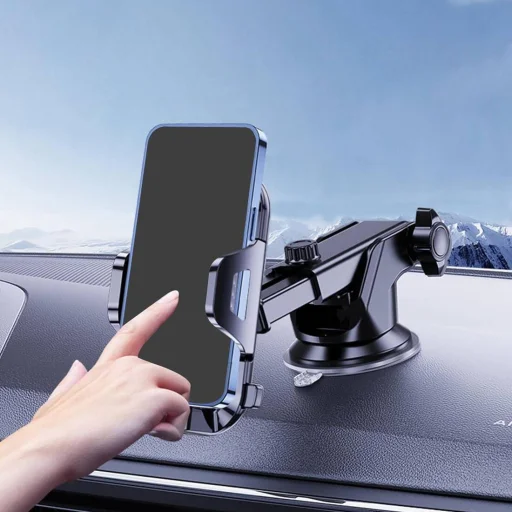 Nexeri US-T1 fekete műszerfalra vagy szélvédőre rögzíthető autós telefontartó - 7