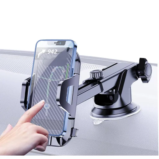 Nexeri US-T1 fekete műszerfalra vagy szélvédőre rögzíthető autós telefontartó - 9