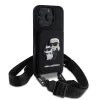 iPhone 16 Pro Max Čierne puzdro Karl Lagerfeld Saffiano Crossbody s popruhom Karl a Choupette thumbnail