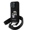 iPhone 16 Pro Max Čierne puzdro Karl Lagerfeld Saffiano Crossbody s popruhom Karl a Choupette thumbnail