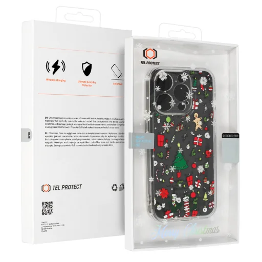 TEL PROTECT Karácsonyi Átlátszó Tok iPhone 11-hez, Design 2 - 7