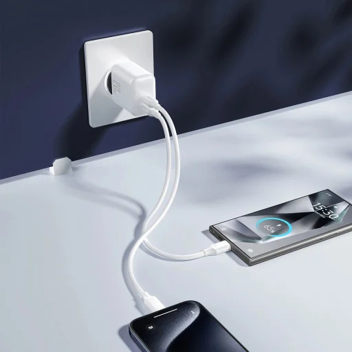 Joyroom JR-TCF12 hálózati töltő 2x USB-C 20W PD / QC 3.0 - fehér - 10