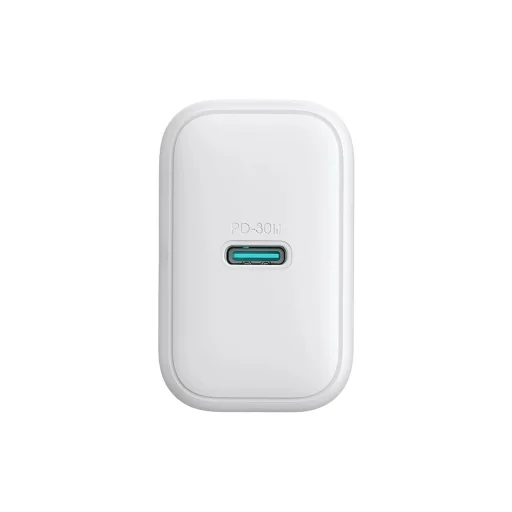 Joyroom JR-TCF24 USB-C PD 30W QC SFC hálózati töltő - fehér + 1m USB-C kábel - 6