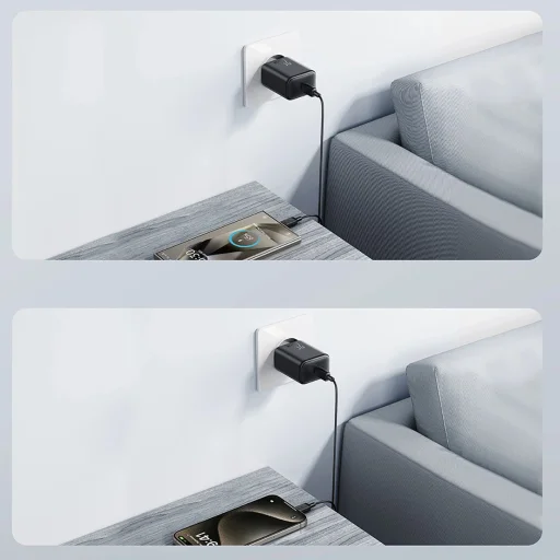 Joyroom JR-TCF23 hálózati töltő USB-C 25W SFC / PPS / PD - fekete + USB-C / USB-C kábel 1m - 13