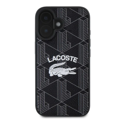  iPhone 16 Fekete Lacoste Blend Monogram MagSafe tok - 2