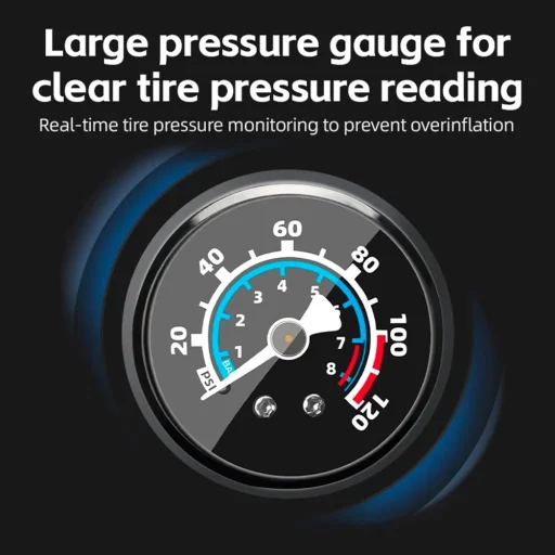 Rockbros 42310006001 biciklipumpa nyomásmérővel - fekete - 6