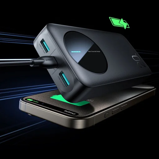 Powerbank Joyroom JR-PBF14 20000mAh 2.4A 2x USB-A 1x USB-C - fekete - 11