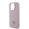  iPhone 16 Pro Max Pink Guess PU Grained 4G Kis Fém Logó MagSafe Tok - 4