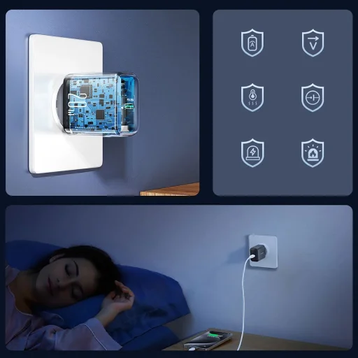 Joyroom JR-TCF20 USB-C PD 20W hálózati töltő - fekete - 10