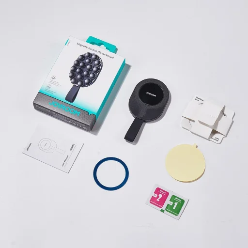 Joyroom JR-ZS393-S mágneses tartó tapadókorongokkal 4.7-7 hüvelykes telefonhoz - fekete tok - 4