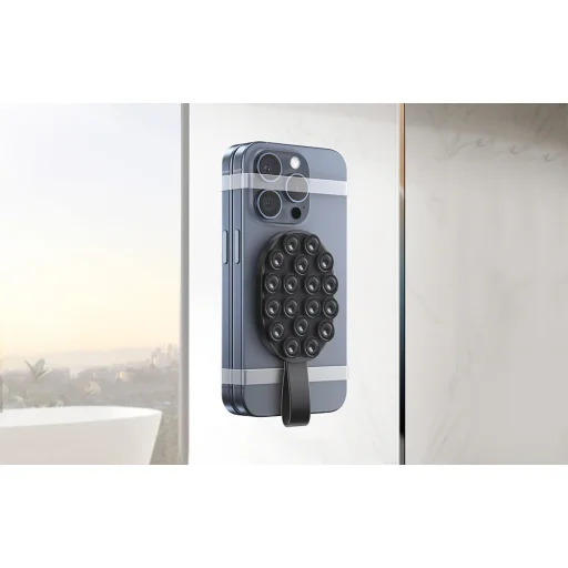 Joyroom JR-ZS393-S mágneses tartó tapadókorongokkal 4.7-7 hüvelykes telefonhoz - fekete tok - 6