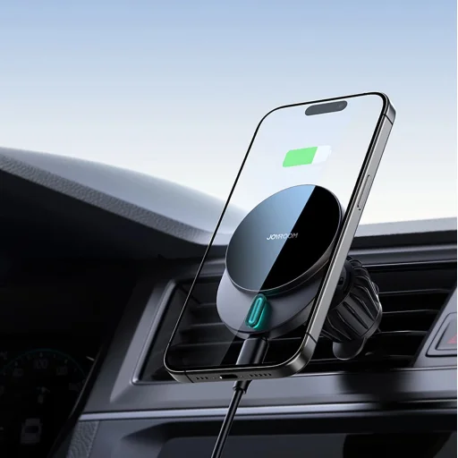 Joyroom JR-ZS409 mágneses tartó 15W induktív töltővel autós szellőzőre - fekete magsafe - 4