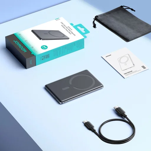 Powerbank Joyroom JR-PBM08 5000mAh 20W induktív töltéssel - szürke magsafe - 9