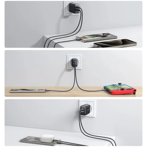 Joyroom JR-TCF13 hálózati töltő USB-C / USB-A 25W SFC / PPS / PD - fekete - 11