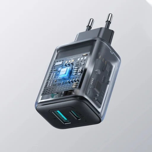 Joyroom JR-TCF13 hálózati töltő USB-C / USB-A 25W SFC / PPS / PD - fekete - 13