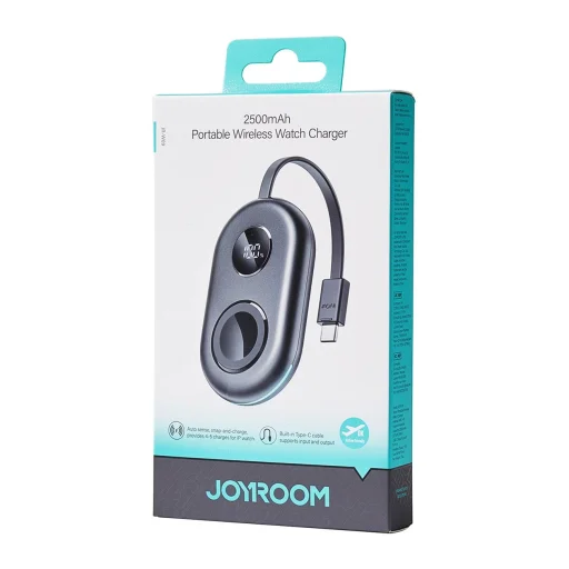 Joyroom JR-W09 3W vezeték nélküli töltő USB-C kábellel Apple Watchhoz - fekete tok - 2