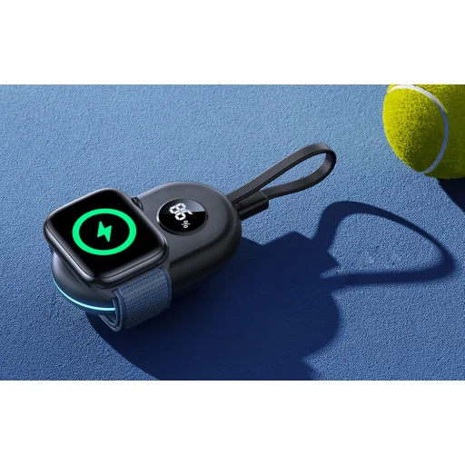 Joyroom JR-W09 3W vezeték nélküli töltő USB-C kábellel Apple Watchhoz - fekete tok - 9