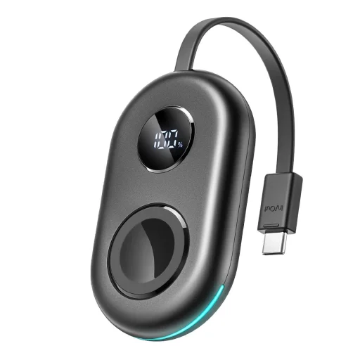 Joyroom JR-W09 3W vezeték nélküli töltő USB-C kábellel Apple Watchhoz - fekete tok - 1