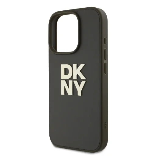  iPhone 16 Pro zöld DKNY PU bőr Stack Logo csuklópántos tok - 3