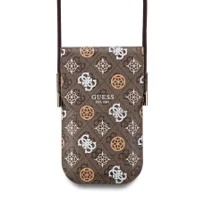 Guess PU 4G Peony Multicolor Phone kézitáska Barna