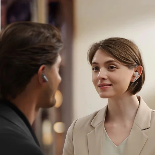 Joyroom Funpods JR-FN1 vezeték nélküli fülbe helyezhető TWS Bluetooth 5.4 ANC ENC fejhallgató - fehér - 13