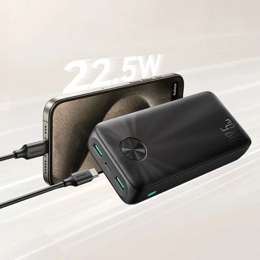 Joyroom JR-PBF16 20000mAh USB-C USB-A 22.5W powerbank - fekete - 8