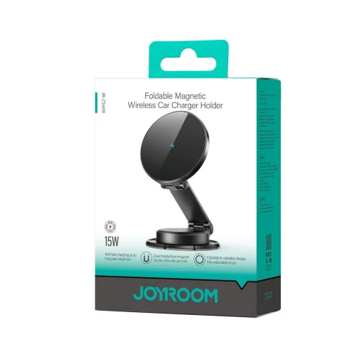 Joyroom JR-ZS408 mágneses telefontartó 15W induktív töltővel autókhoz - fekete - 2