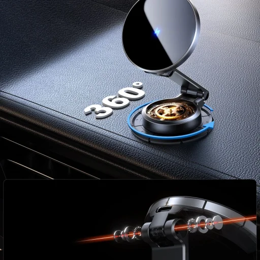 Joyroom JR-ZS408 mágneses telefontartó 15W induktív töltővel autókhoz - fekete - 8