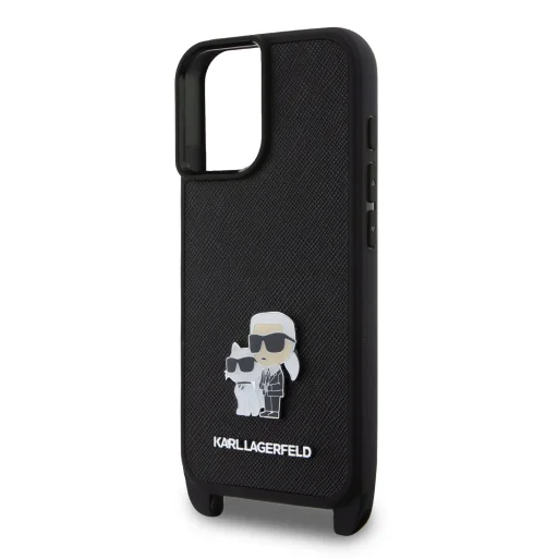  iPhone 16 Plus Karl Lagerfeld Saffiano Crossbody Pántos Karl és Choupette tok - 4