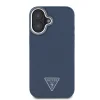  iPhone 16 Kék Guess PU Grained Háromszög Logós Tok thumbnail