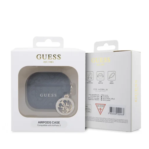 Guess 4G Script PC/PU Charm tok AirPods 3-hoz fekete - 3