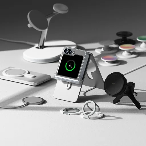 Ringke Slim Mágneses Magsafe Galaxy Z Flip 6 Matt áttetsző Tok - 5