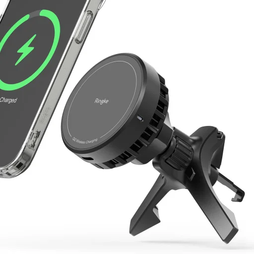 Ringke Peltier Qi2 Magnetic Magsafe Autós Telefontartó Vezeték Nélküli Töltő 15w Fekete - 2
